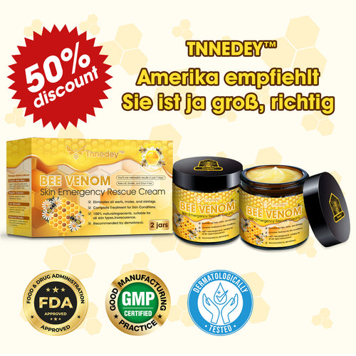 Tnnedey™ Bienengift Haut-Notfall-Rettungscreme (AAD empfohlen) 💆♀️ (Expertenempfehlung)