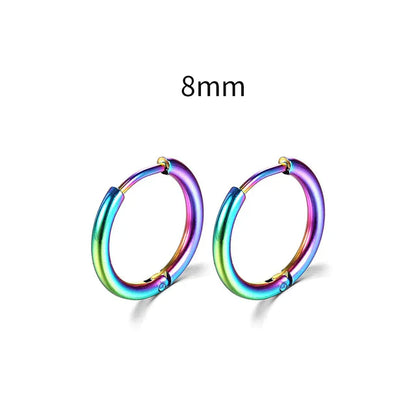 2025 Neue Einfache Edelstahl Gold Kleine Hoop Ohrringe für Frauen Männer Knorpel Ohr Piercing Schmuck Pendientes Hombre Mujer