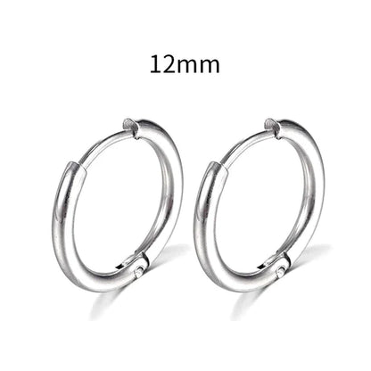 2025 Neue Einfache Edelstahl Gold Kleine Hoop Ohrringe für Frauen Männer Knorpel Ohr Piercing Schmuck Pendientes Hombre Mujer