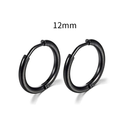 2025 Neue Einfache Edelstahl Gold Kleine Hoop Ohrringe für Frauen Männer Knorpel Ohr Piercing Schmuck Pendientes Hombre Mujer