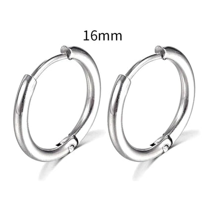 2025 Neue Einfache Edelstahl Gold Kleine Hoop Ohrringe für Frauen Männer Knorpel Ohr Piercing Schmuck Pendientes Hombre Mujer