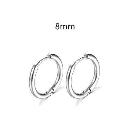2025 Neue Einfache Edelstahl Gold Kleine Hoop Ohrringe für Frauen Männer Knorpel Ohr Piercing Schmuck Pendientes Hombre Mujer