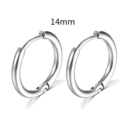 2025 Neue Einfache Edelstahl Gold Kleine Hoop Ohrringe für Frauen Männer Knorpel Ohr Piercing Schmuck Pendientes Hombre Mujer
