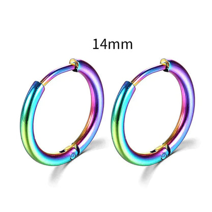 2025 Neue Einfache Edelstahl Gold Kleine Hoop Ohrringe für Frauen Männer Knorpel Ohr Piercing Schmuck Pendientes Hombre Mujer