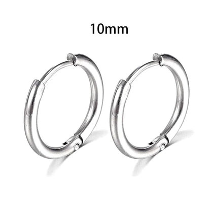 2025 Neue Einfache Edelstahl Gold Kleine Hoop Ohrringe für Frauen Männer Knorpel Ohr Piercing Schmuck Pendientes Hombre Mujer
